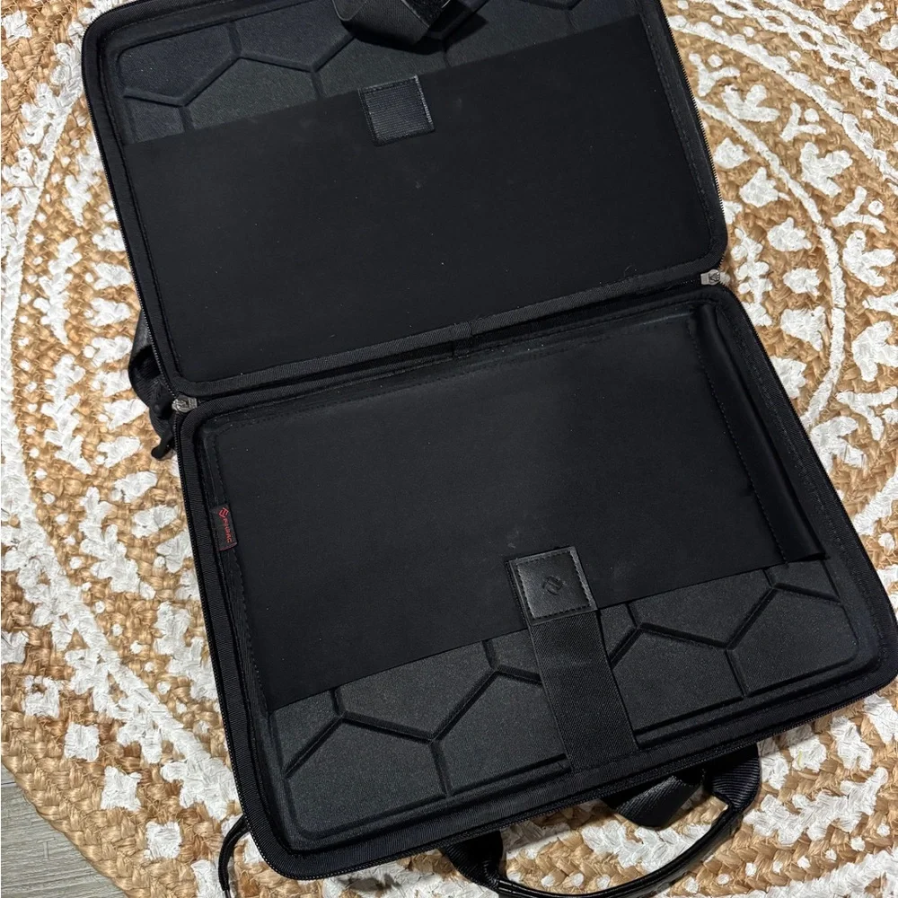 Elegant Black and Gray slim hard Laptop Bag